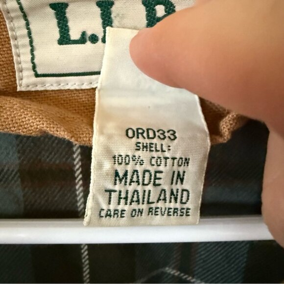 L.L. Bean Womens Medium Tan Button Up Field Barn Jacket Coat Corduroy Trim - Picture 7 of 11